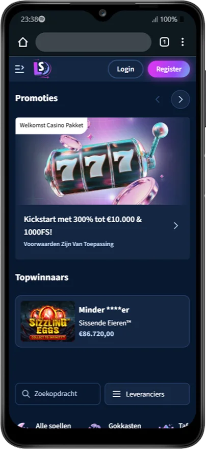 Lunar Spins Casino-app voor Android-smartphone