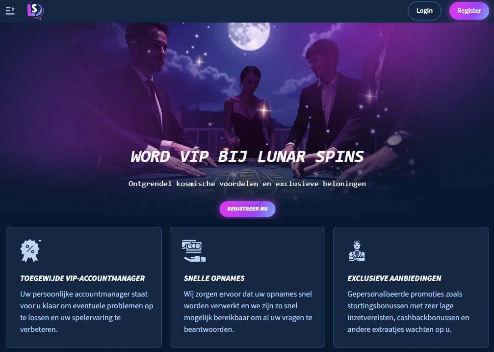 VIP-programma en VIP-functies bij Lunarspins 